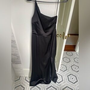 Amsale one shoulder bridesmaid dress